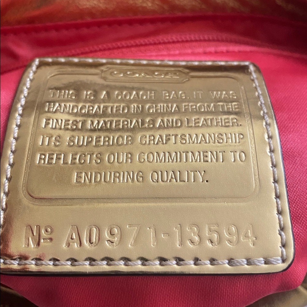 COACH Amanda Pippa 13594 Turnlock Gold Chain Bag - Rare Metallic Y2K Purse - Picture 10 of 12